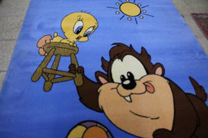Looney Tunes Tasmanian Devil and Disney Tweety Rug for Kids room ( Vintage) - Ali's Copper Shop