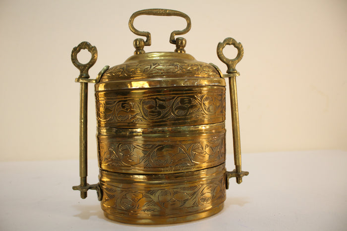 Brass Oval Lunch Box