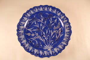 Blue Ceramic Plate - Ali's Copper Shop