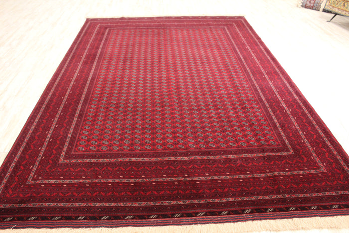 HAND KNOTTED WOOL AFGHAN AREA RUG