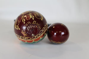 Two Russian Wooden  Easter Eggs