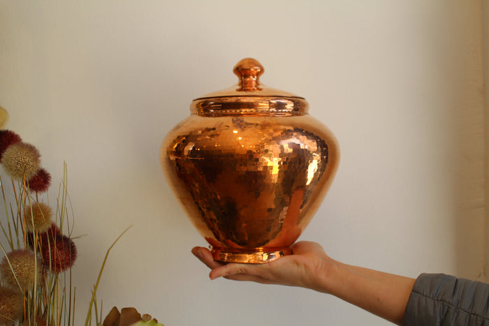 Hand Hammered Copper Urn