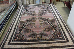 Turkish Machine Made Carpet depicts Forest Scene - Ali's Copper Shop