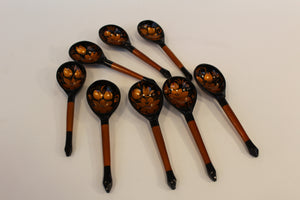 8 Handpainted Russian Wooden Spoons - Ali's Copper Shop