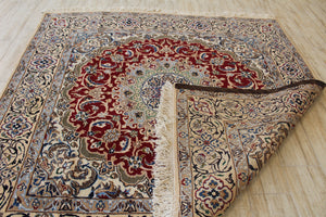 Persian  Handmade Red Nain Rug - Ali's Copper Shop