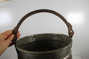 Old Copper Bucket with three colour