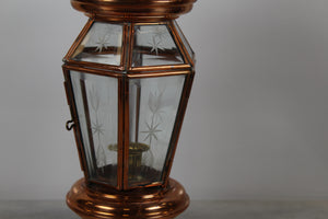 Copper Candle burning Lamp