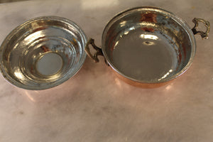 Copper Pan with Brass Handles