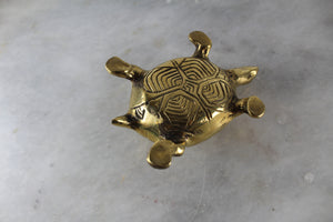 Vintage Brass Turtle Trinket Box & Fertility God