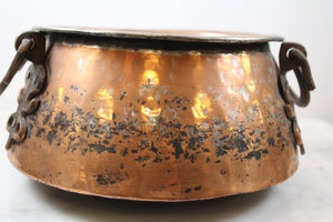 Old copper cauldron