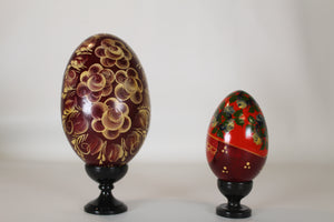 Two Russian Wooden  Easter Eggs