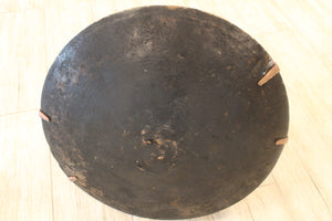Heavy copper cauldron with copper handles