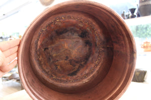 Heavy handcrafted, engraved copper pot!
