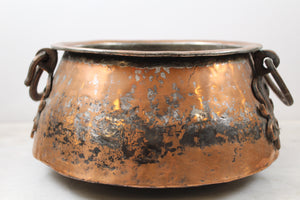 Old copper cauldron
