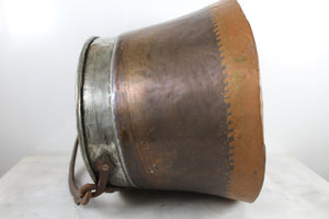 Old Copper Bucket with three colour