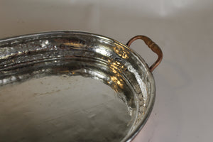 Hand beaten copper pan
