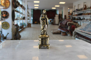 Brass Virgin Mary Figurine