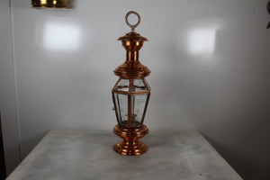 Copper Candle burning Lamp