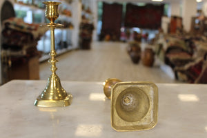 Set of two Brass Candleholders