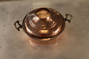 Copper Pan with Brass Handles