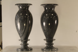 Set of two Grey Color Marble Vases