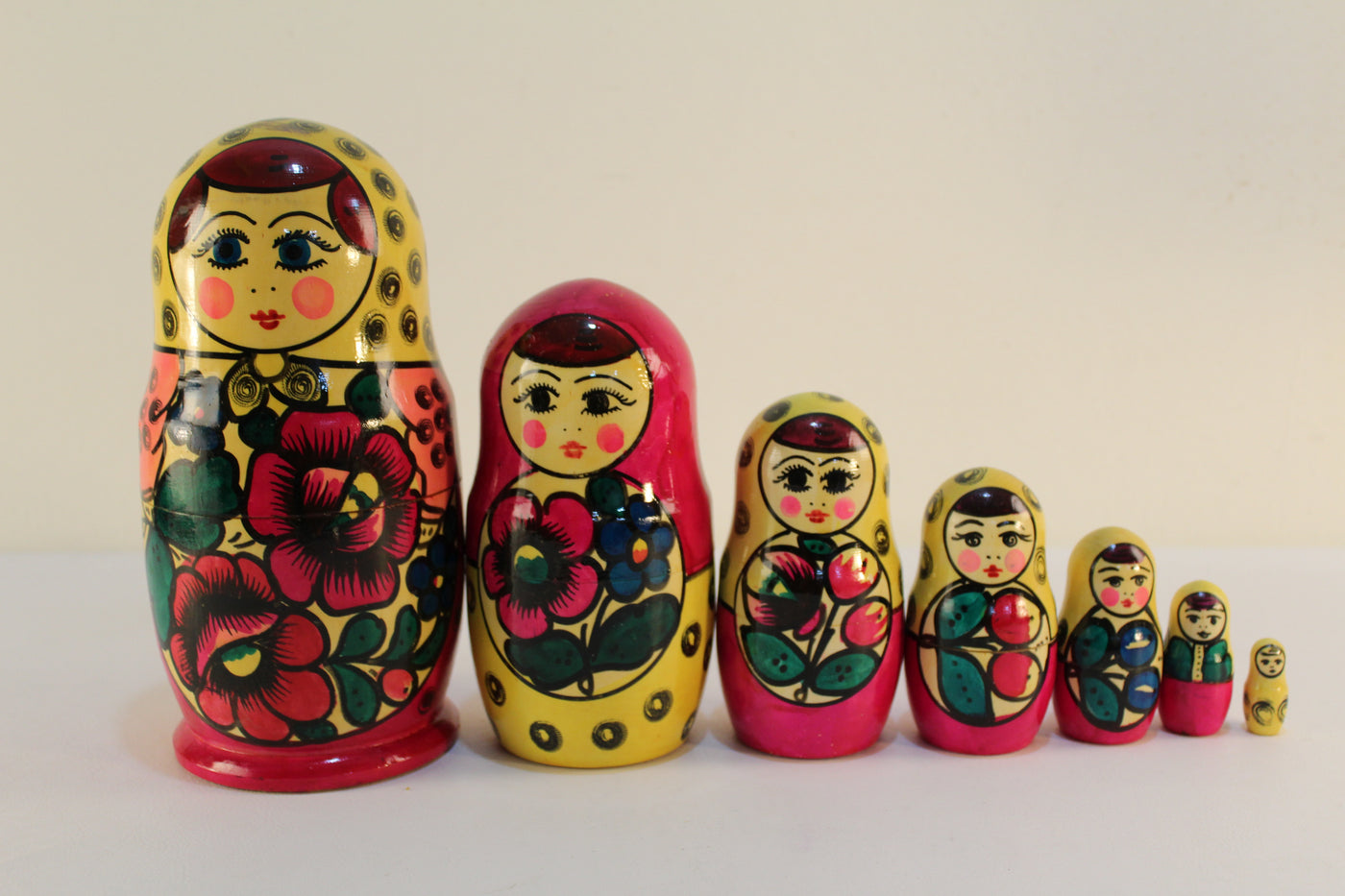 Set of 7 Vintage Russian Nesting Dolls Ali s Copper Shop