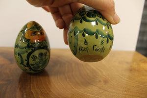 Set of 2 vintage handpainted  Easter Eggs - Ali's Copper Shop