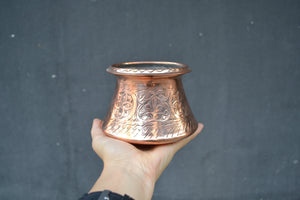 Engraved Small Copper Pot - Ali's Copper Shop