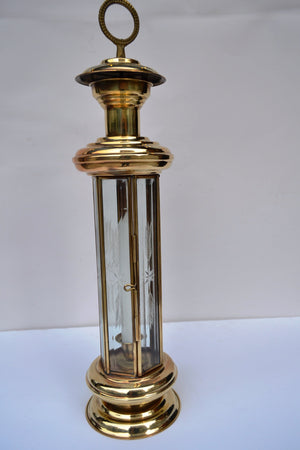 Brass lamp beveled edge glass - Ali's Copper Shop