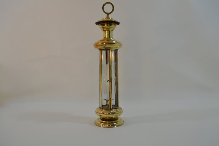 Brass lamp beveled edge glass