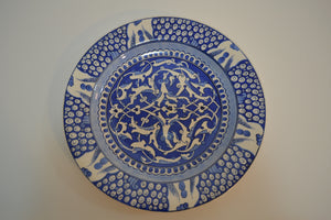 Ceramic cobalt-blue Plate - Ali's Copper Shop