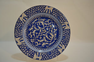 Ceramic cobalt-blue Plate - Ali's Copper Shop