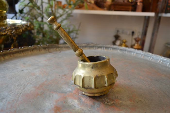 Brass Mortar & Pestle for hand use