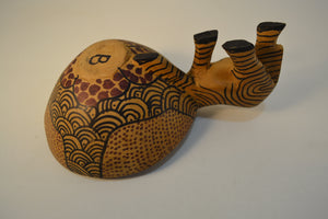 Hand-Painted and Hand Carved Wooden Drinking Zebra Bowl - Ali's Copper Shop