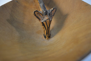 Hand-Painted and Hand Carved Wooden Drinking Zebra Bowl - Ali's Copper Shop