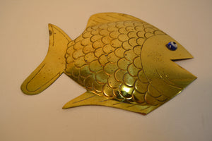 Brass Fish Shaped Wall Hanging Decor - Ali's Copper Shop