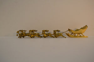 Brass Sleigh with Reindeer - Ali's Copper Shop
