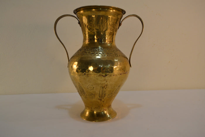 Brass Double-handled Hand Hammered design on the Surface Vase