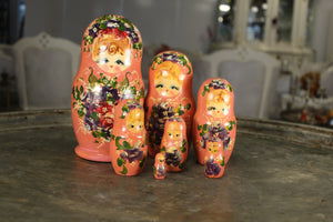 7 Pieces Pink Color Matryoshka Doll