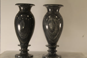 Set of two Grey Color Marble Vases
