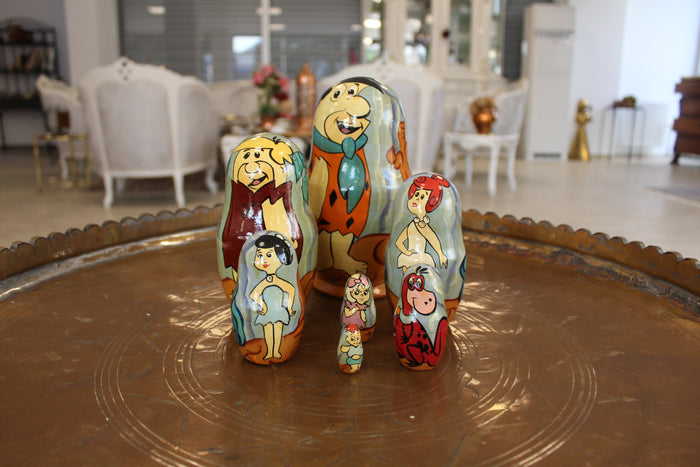 Set of 7 Flintstones Matryoshka Dolls