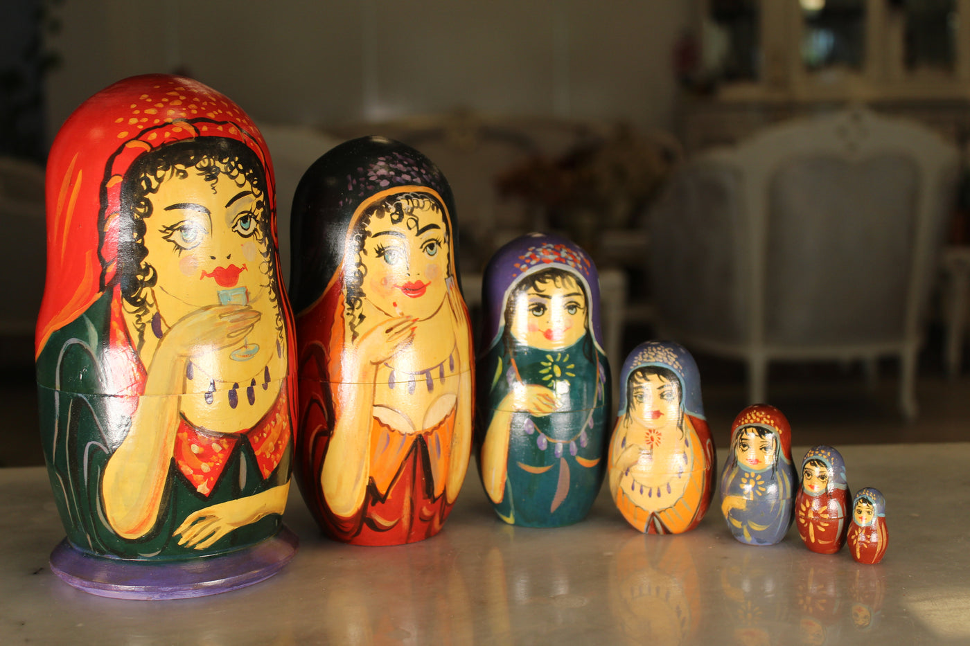 pieces Wooden Russian Nesting Dolls